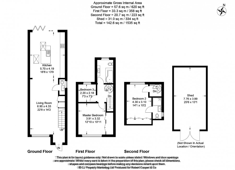 Floorplan for Wood End Gardens, Northolt, Middlesex