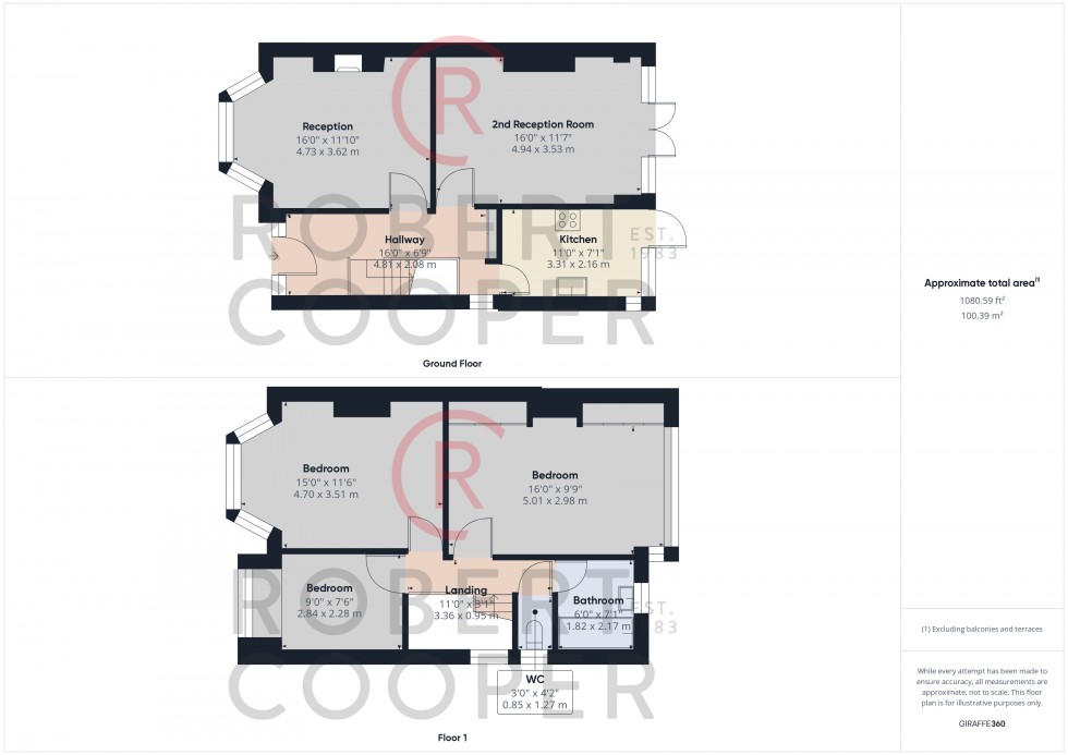 Floorplan for Pinner, Middlesex