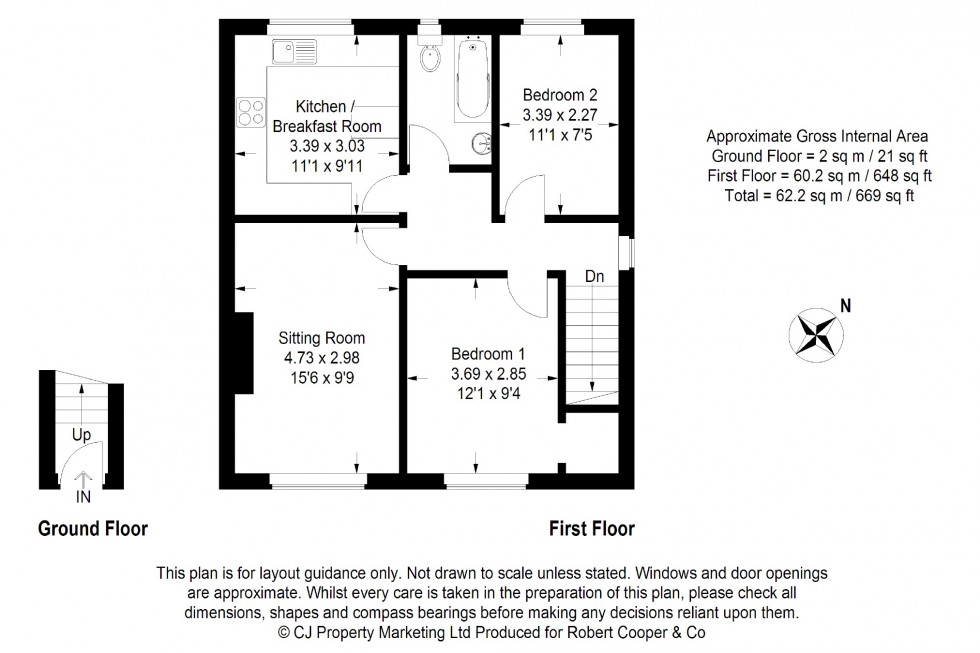 Floorplan for Cedar Avenue, Ruislip, Middlesex