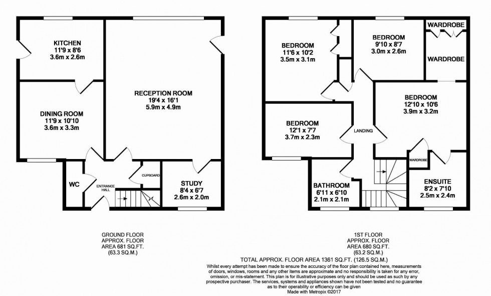 Floorplan for Frithwood Avenue, Northwood