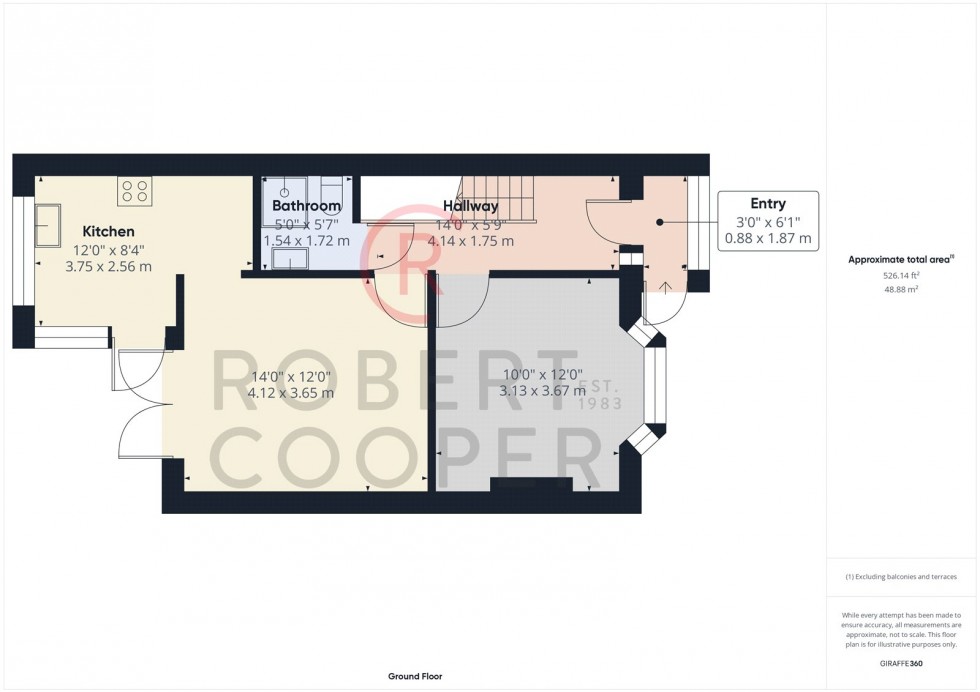 Floorplan for Hill Rise, Greenford, Middlesex