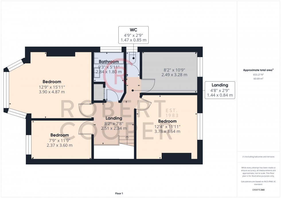 Floorplan for Lowlands Road, Eastcote