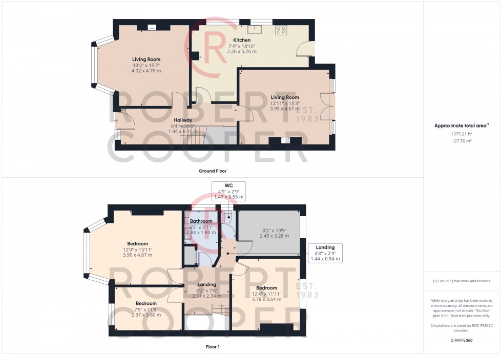 Floorplan for Lowlands Road, Eastcote