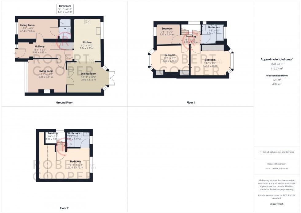 Floorplan for Jubilee Drive, South Ruislip, Middlesex