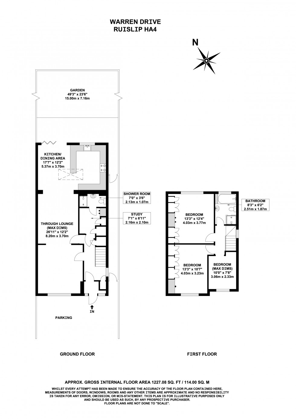 Floorplan for Warren Drive, Ruislip