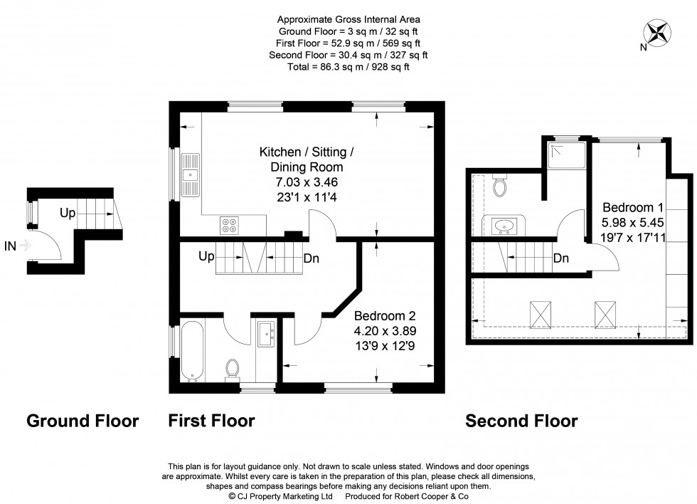 Floorplan for Walnut Way, Ruislip