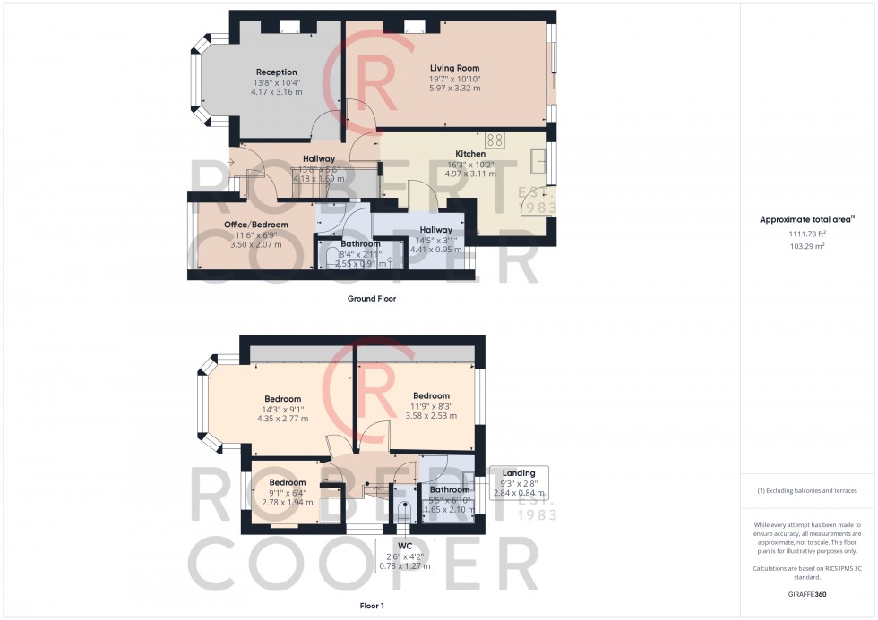 Floorplan for Wimborne Drive, Pinner, Middlesex