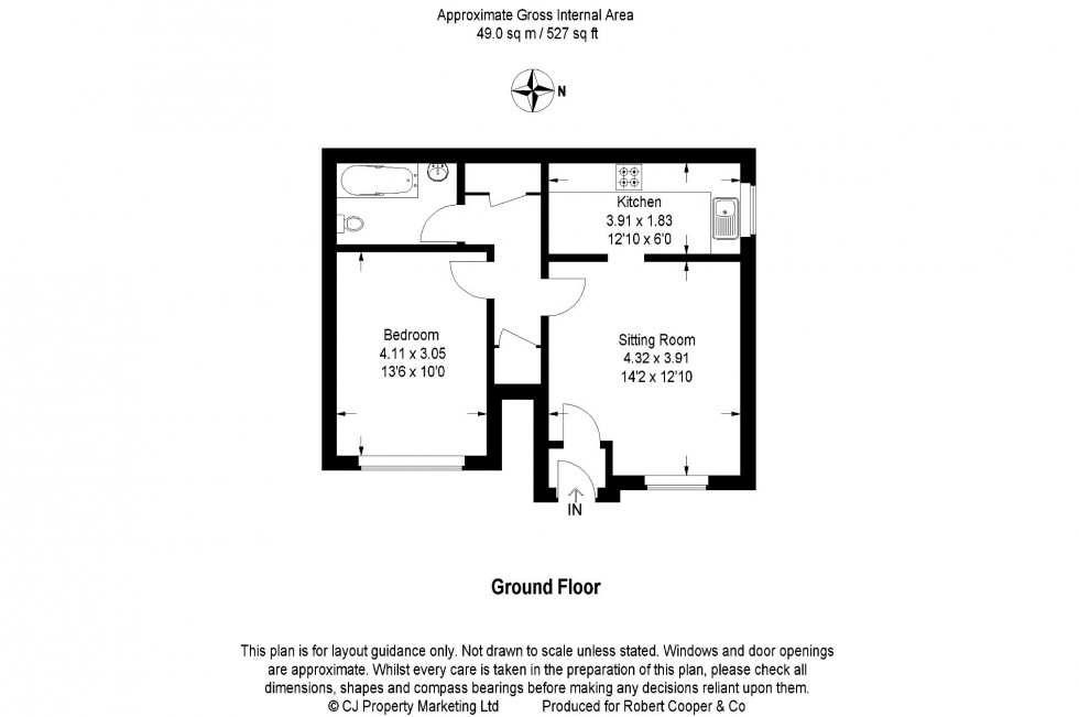 Floorplan for St Peters Close, Ruislip, Middlesex