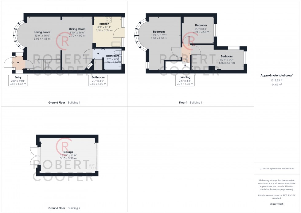 Floorplan for Hartland Drive, Ruislip