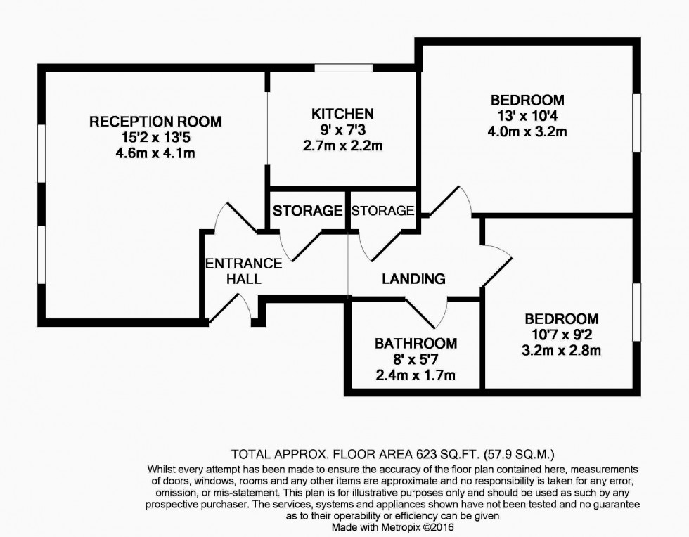 Floorplan for Cherry Court, Hatch End, Middlesex